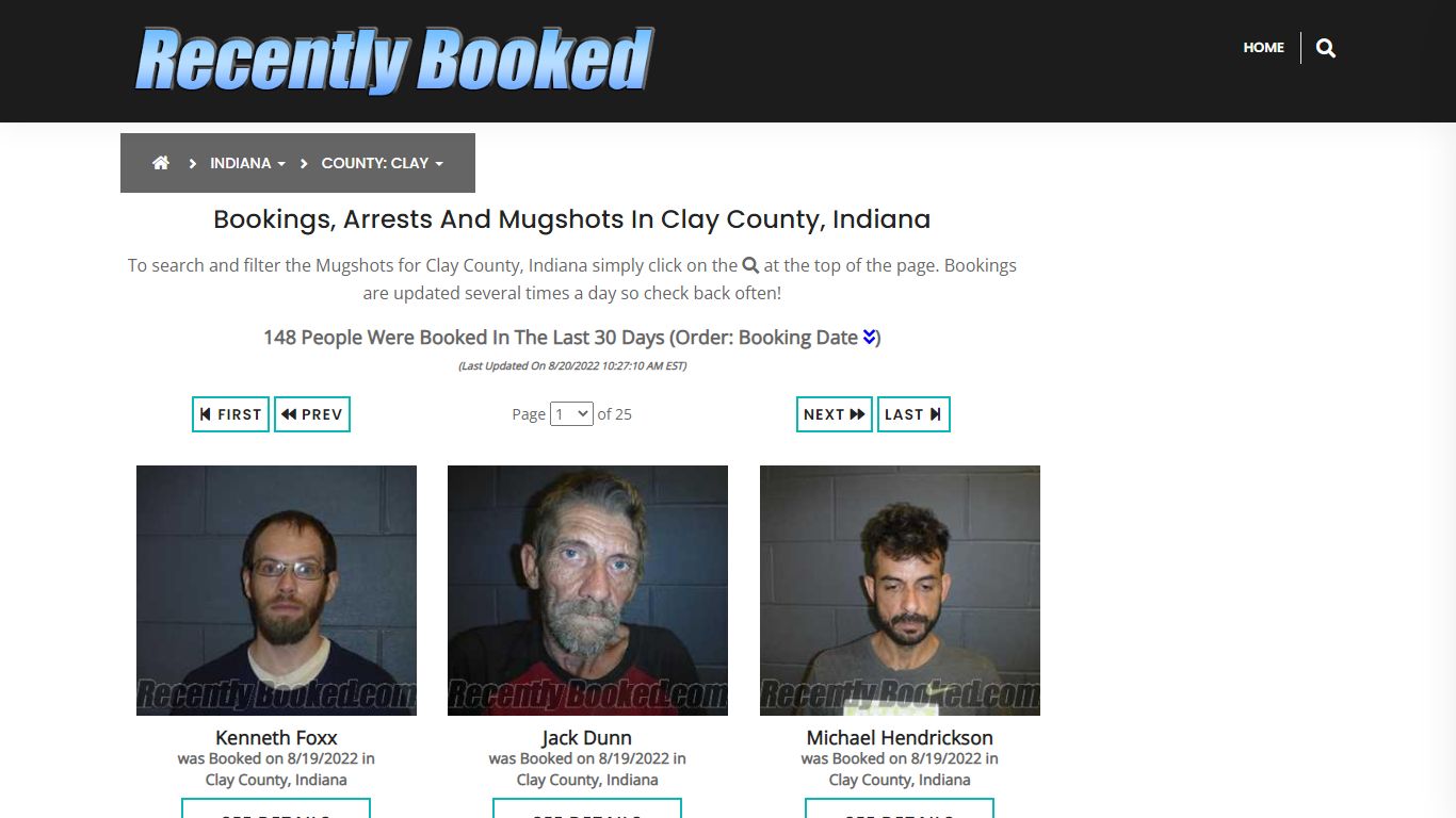 Recent bookings, Arrests, Mugshots in Clay County, Indiana